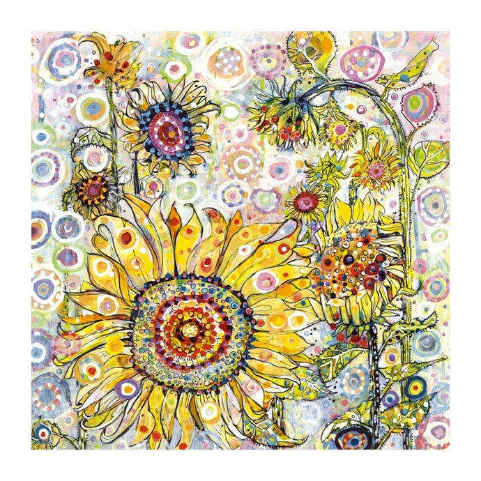 Sunflowers Recycled Greetings Card