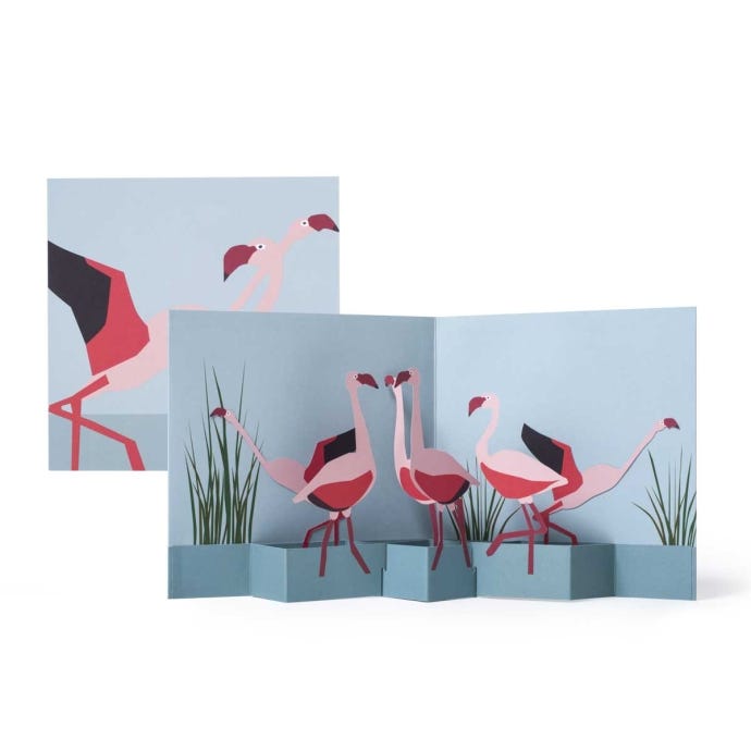 Flamingo Pop Up Card