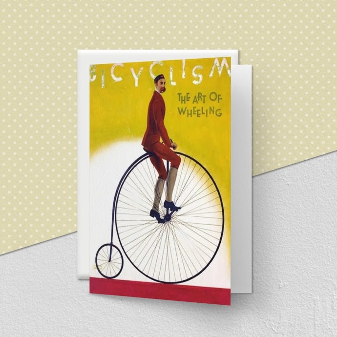 TFL Bicyclism, The Art of Wheeling Greeting Card