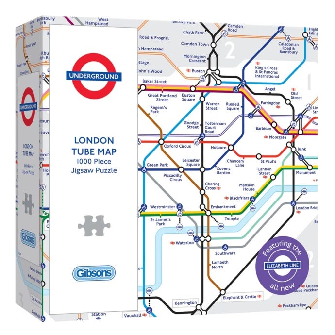 Gibsons TFL London Underground Tube Map Jigsaw Puzzle, 1000 Pieces