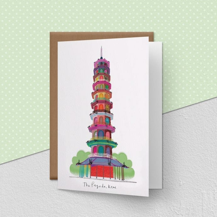 The Pagoda at Kew 'I drew this' Greeting Card