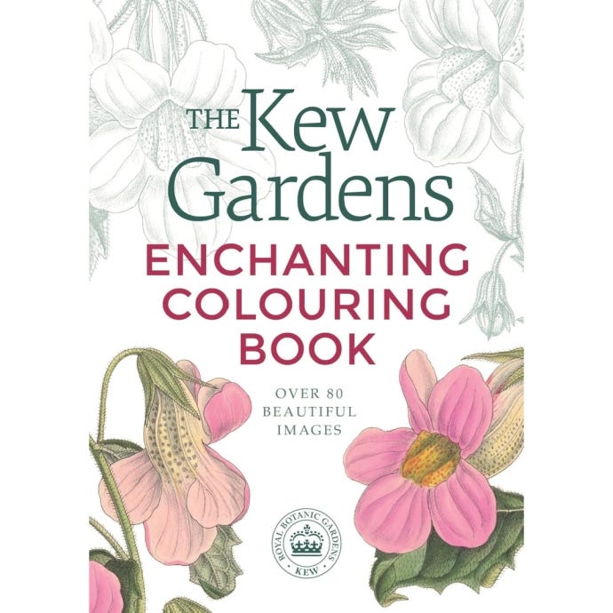 Kew Gardens Enchanting Flowers Colouring Book - front cover