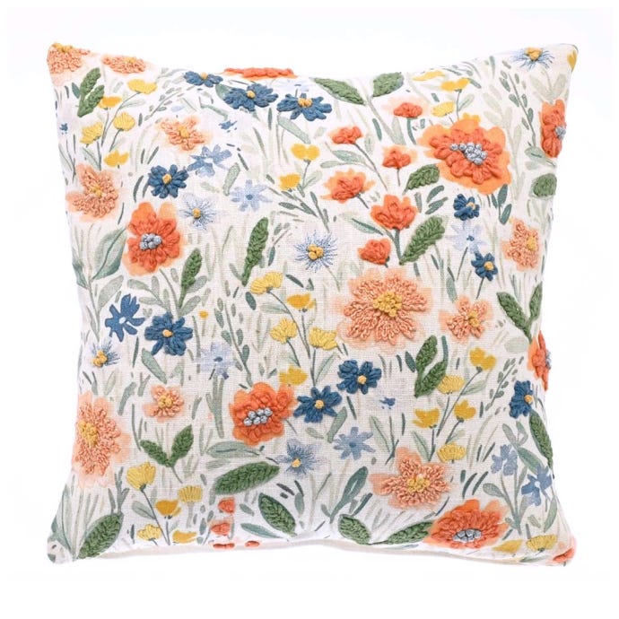 Fleur Embroidered Cushion