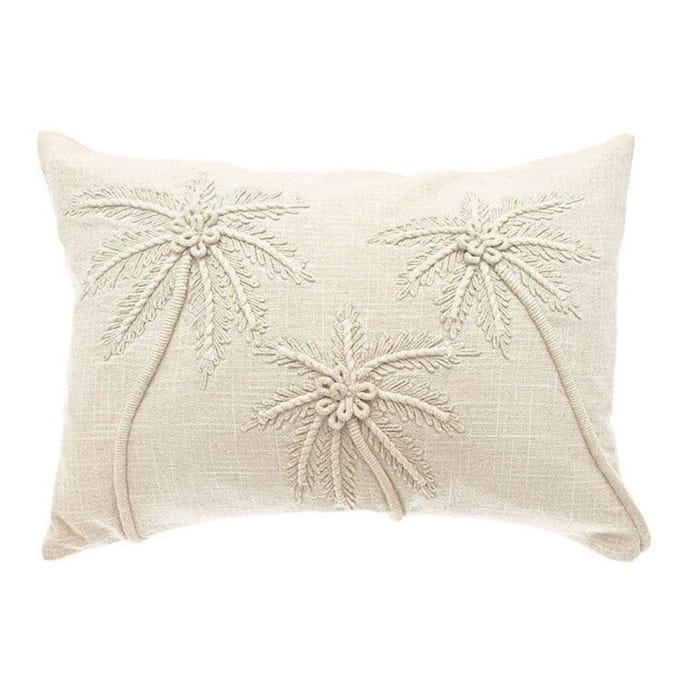 Palm Tree Embroidered Cushion