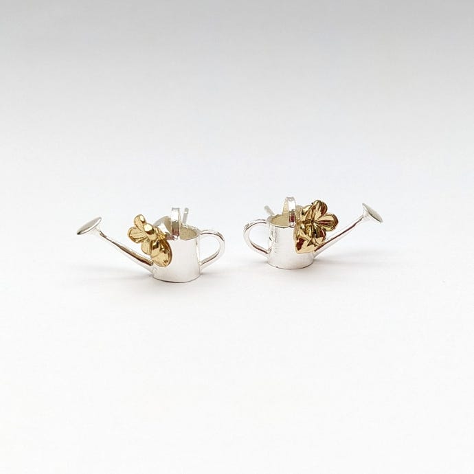 Kew x Bill Skinner Watering Can Stud Earrings