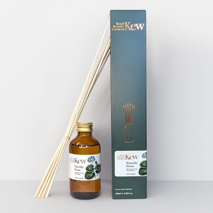 Kew x Aery Reed Diffuser Waterlily House, Lemon Clove & Musk