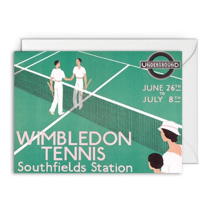 TFL Wimbledon Tennis Greeting Card