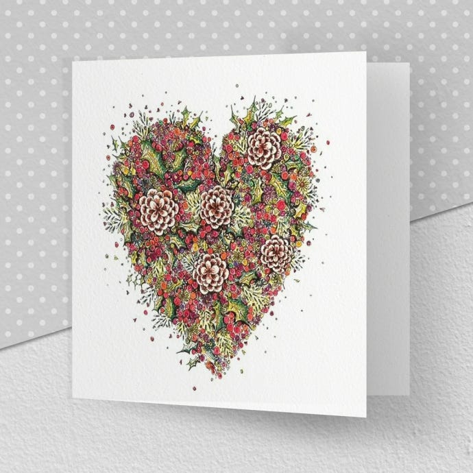 Winter Heart Greeting Card