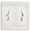 Snowdrop Earrings hand enamelled in white tones and silver finish - from Alexander Thurlow design