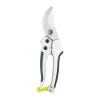 Image of the Medium Bypass secateurs with metal handles positioned vertically on a plain white background