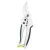 Image of the Large Bypass secateurs with metal handles positioned vertically on a plain white background