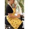 Bees of Kew Yellow Kitchen Apron - model image