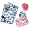 Lifestyle image of the Blue Rose Scrunchie