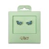 Kew x Bill Skinner Butterfly Stud Earrings, Blue - in packaging