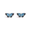 Butterfly Stud Earrings, Blue