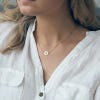 Gold Plated Compass Necklace, lifestyle image