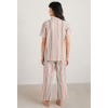 Lifestyle image of the Cosy Corner Stripes Pyjamas, back view