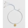 Flower Charm Bracelet, Silver and Gold Plated