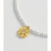 Flower Charm Bracelet, zoomed on the Gold Plated charm