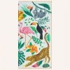 Jungle Print Powder Mint Silk Scarf