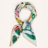 Jungle Print Powder Mint Silk Scarf
