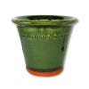 Kew Small Glazed Pot, Green