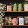 Lifestyle image of Indoor watering can, green