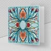 Herbarium Pale Blue Floral Border Greeting Card