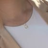 Hexagon Bumble Bee Pendant Necklace, Gold