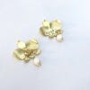Kew Orchid Pearl Stud Earrings