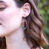 Kantha Beaded Teardrop Earrings