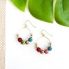 Kantha Petite Gilded Hoop Earrings