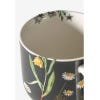 Close up of the floral detail along the internal rim of the Kew Wild Floral Navy Mug