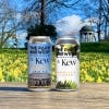Kew Beers, Pale Ale and Lager cans in the gardens