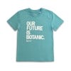 Kew Our Future is Botanic T-shirt in light teal colour for children