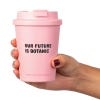 Kew 'Our Future is Botanic' Coffee Mug, Pink - lifestyle image
