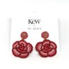 Kew x My Doris Beaded Rose Earrings