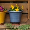 Lifestyle image of the BLUE Glazed Pot