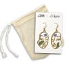 Kew x Nordic Flowers Earrings, Face Flowers & Fern