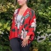Kew x One Hundred Stars Kimono, Orchid Red, lifestyle image