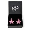 Kew x Tatty Devine Orchid Earrings in their original branded black box