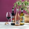 Kew Gardens x Laithwaites Crémant De Loire Artisan Brut Rosé, Rosso incognito, and Carricante white wines lifestyle image