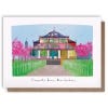 Greeting Card featuring an illustration of the Temperate House in bright colours