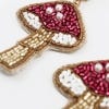 My Doris, Pink Mushroom Beaded Earrings