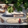 Niwaki Hori Hori Pro, Japanese Weeding Trowel & Canvas Sheath, lifestyle image