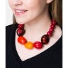 Organic Statement Necklace, Maceio Red, lifestyle image