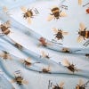 Kew Bee Print Scarf in Recycled Polyester, Blue
