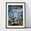 Kew Palm House Doorway Print presented with a black frame