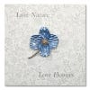 Blue Poppy Pin Brooch with card