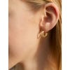 Chubby Rainbow Celestial Hoop Earrings, Gold Plated, lifestyle image
